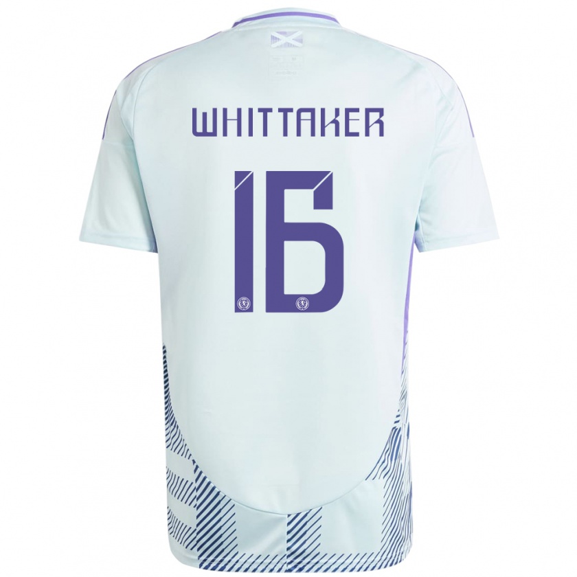 Kandiny Kinder Schottland Rory Whittaker #16 Helles Mintblau Auswärtstrikot Trikot 24-26 T-Shirt