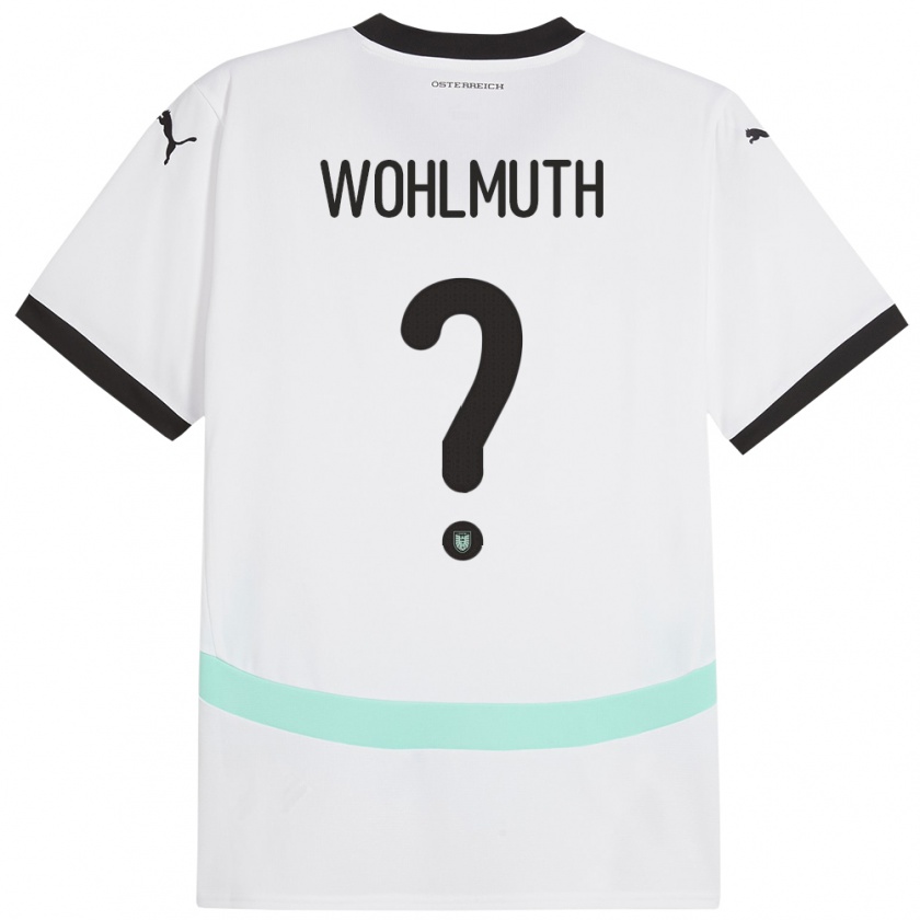 Kandiny Kinder Österreich Fabian Wohlmuth #0 Weiß Auswärtstrikot Trikot 24-26 T-Shirt