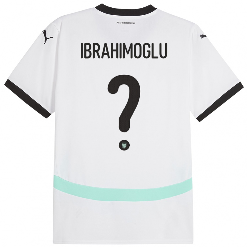 Kandiny Kinder Österreich Mücahit Ibrahimoglu #0 Weiß Auswärtstrikot Trikot 24-26 T-Shirt