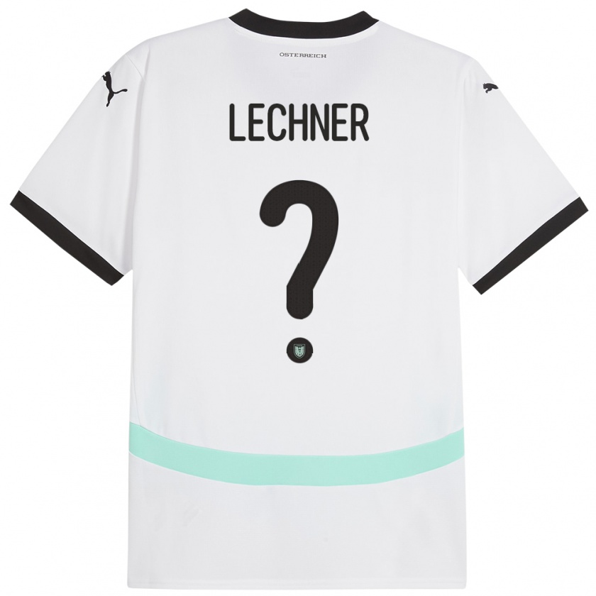 Kandiny Kinder Österreich Dominik Lechner #0 Weiß Auswärtstrikot Trikot 24-26 T-Shirt