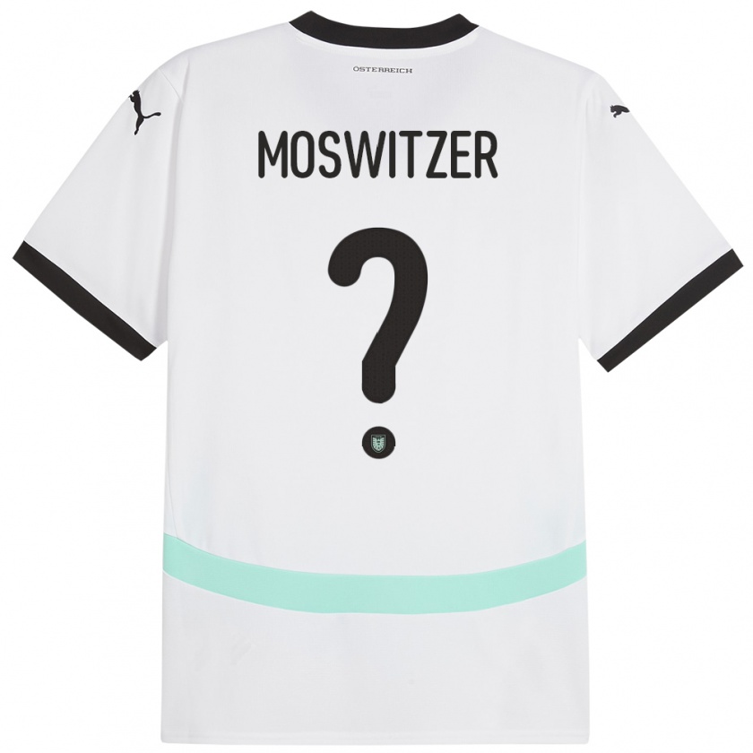 Kandiny Kinder Österreich Marcel Moswitzer #0 Weiß Auswärtstrikot Trikot 24-26 T-Shirt