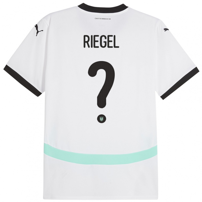 Kandiny Kinder Österreich Adrian Riegel #0 Weiß Auswärtstrikot Trikot 24-26 T-Shirt