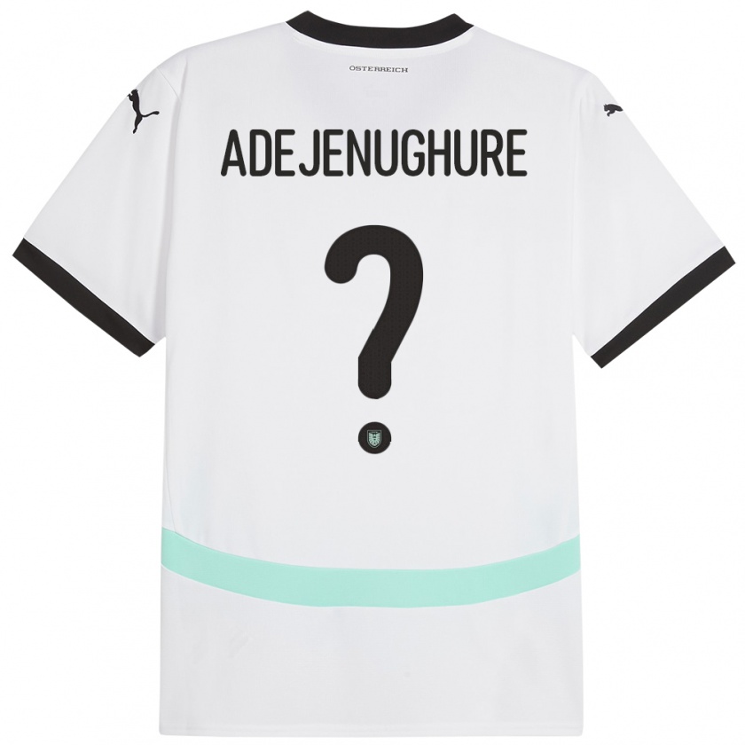 Kandiny Kinder Österreich Oghenetejiri Adejenughure #0 Weiß Auswärtstrikot Trikot 24-26 T-Shirt