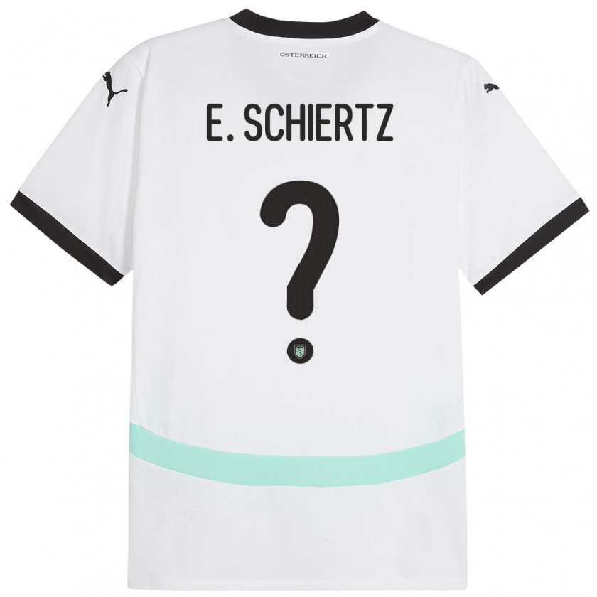 Kandiny Kinder Österreich Emilio Schiertz #0 Weiß Auswärtstrikot Trikot 24-26 T-Shirt