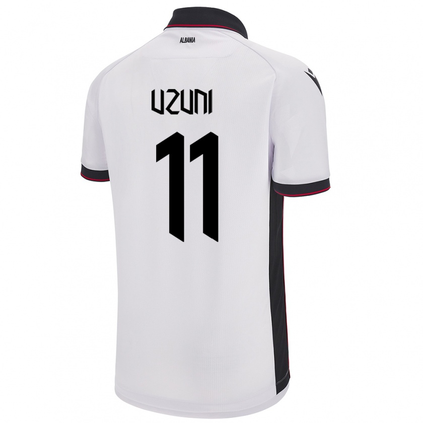 Kandiny Kinder Albanien Myrto Uzuni #11 Weiß Auswärtstrikot Trikot 24-26 T-Shirt