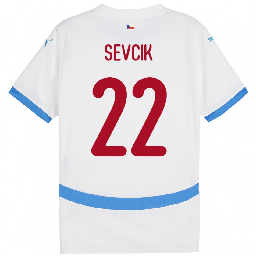 Kandiny Kinder Tschechien Michal Sevcik #22 Weiß Auswärtstrikot Trikot 24-26 T-Shirt