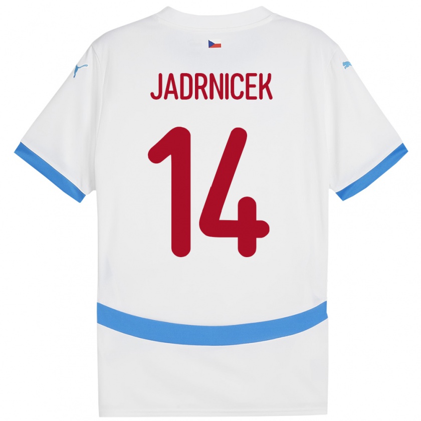 Kandiny Kinder Tschechien Nikola Jadrnicek #14 Weiß Auswärtstrikot Trikot 24-26 T-Shirt