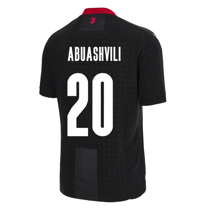 Kandiny Kinder Georgien Giorgi Abuashvili #20 Schwarz Auswärtstrikot Trikot 24-26 T-Shirt