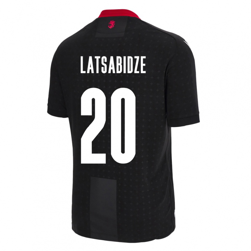 Kandiny Kinder Georgien Luka Latsabidze #20 Schwarz Auswärtstrikot Trikot 24-26 T-Shirt