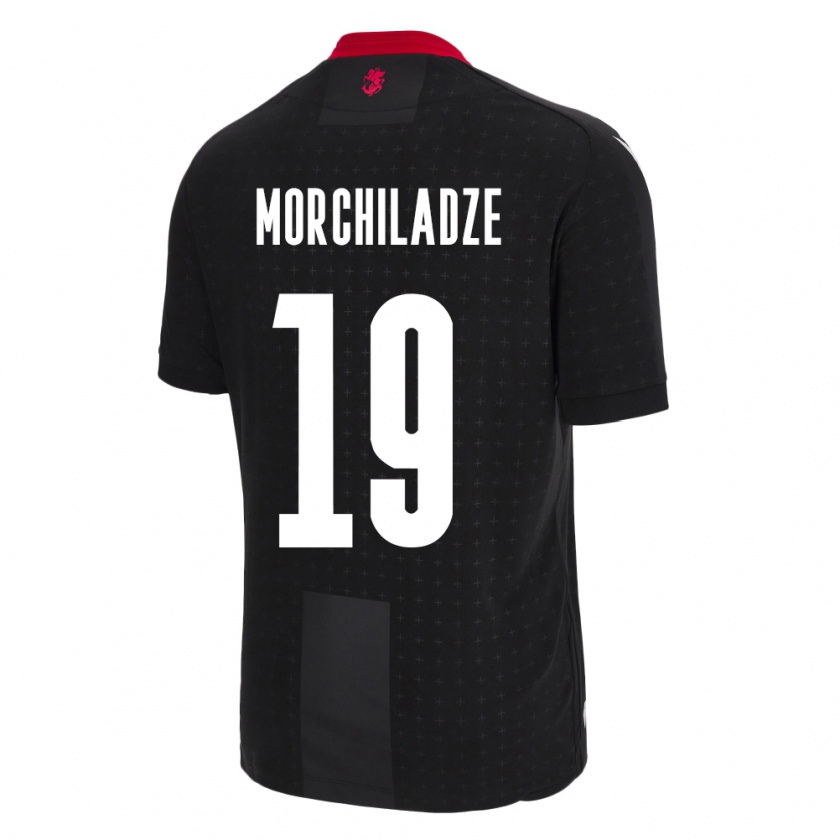 Kandiny Kinder Georgien Tornike Morchiladze #19 Schwarz Auswärtstrikot Trikot 24-26 T-Shirt