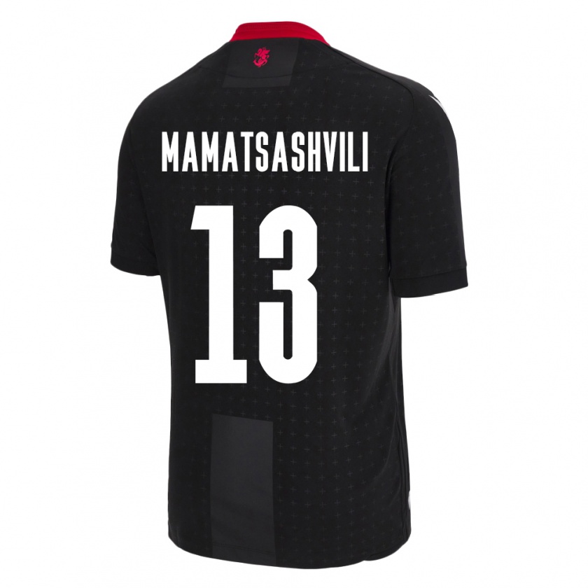 Kandiny Kinder Georgien Saba Mamatsashvili #13 Schwarz Auswärtstrikot Trikot 24-26 T-Shirt