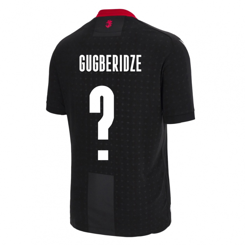 Kandiny Kinder Georgien Beka Gugberidze #0 Schwarz Auswärtstrikot Trikot 24-26 T-Shirt