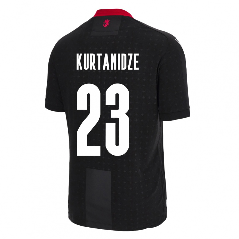 Kandiny Kinder Georgien Revaz Kurtanidze #23 Schwarz Auswärtstrikot Trikot 24-26 T-Shirt