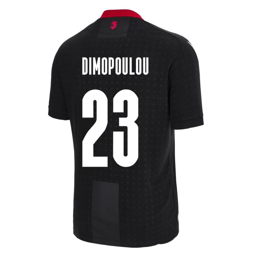 Kandiny Kinder Georgien Salomi Dimopoulou #23 Schwarz Auswärtstrikot Trikot 24-26 T-Shirt