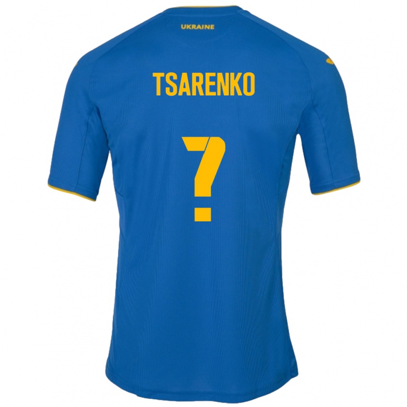 Kandiny Kinder Ukraine Anton Tsarenko #0 Blau Auswärtstrikot Trikot 24-26 T-Shirt