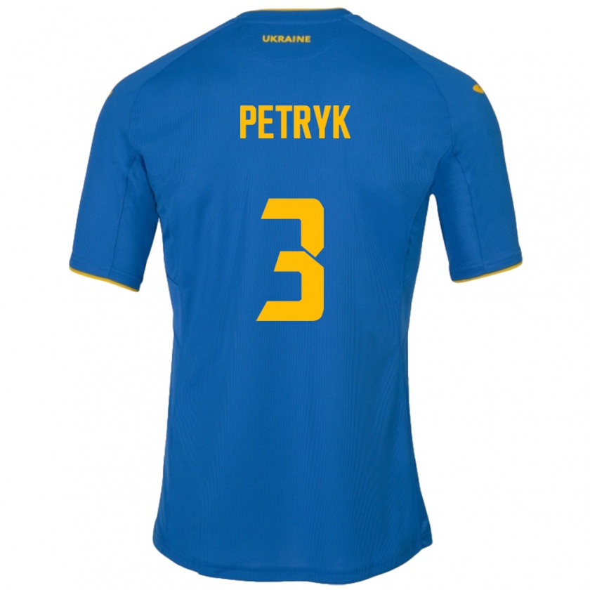 Kandiny Kinder Ukraine Anna Petryk #3 Blau Auswärtstrikot Trikot 24-26 T-Shirt