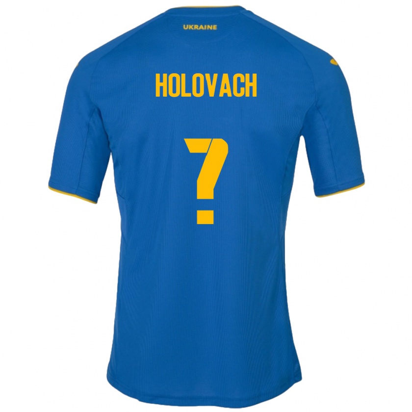 Kandiny Kinder Ukraine Viktoriya Holovach #0 Blau Auswärtstrikot Trikot 24-26 T-Shirt