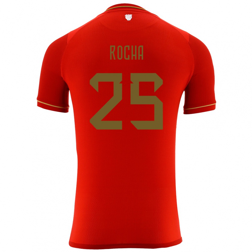 Kandiny Kinder Bolivien Yomar Rocha #25 Rot Auswärtstrikot Trikot 24-26 T-Shirt