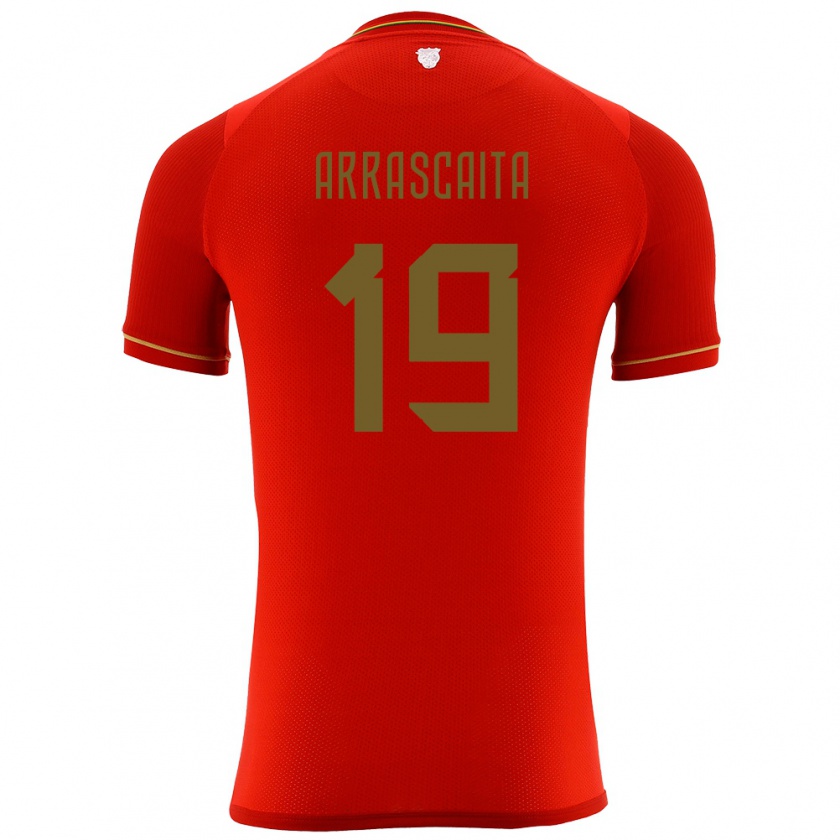 Kandiny Kinder Bolivien Jaime Arrascaita #19 Rot Auswärtstrikot Trikot 24-26 T-Shirt