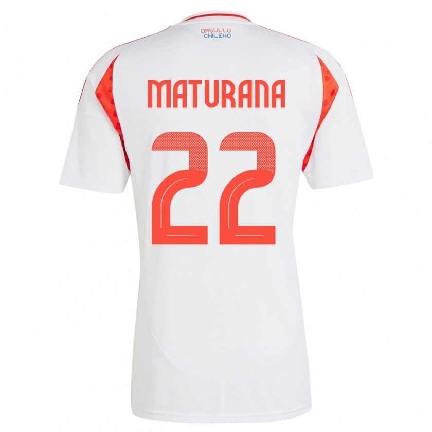 Kandiny Kinder Chile Martín Maturana #22 Weiß Auswärtstrikot Trikot 24-26 T-Shirt