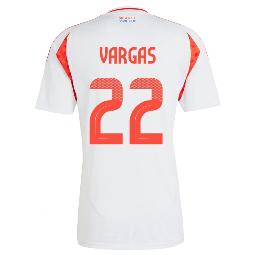 Kandiny Kinder Chile Diego Vargas #22 Weiß Auswärtstrikot Trikot 24-26 T-Shirt