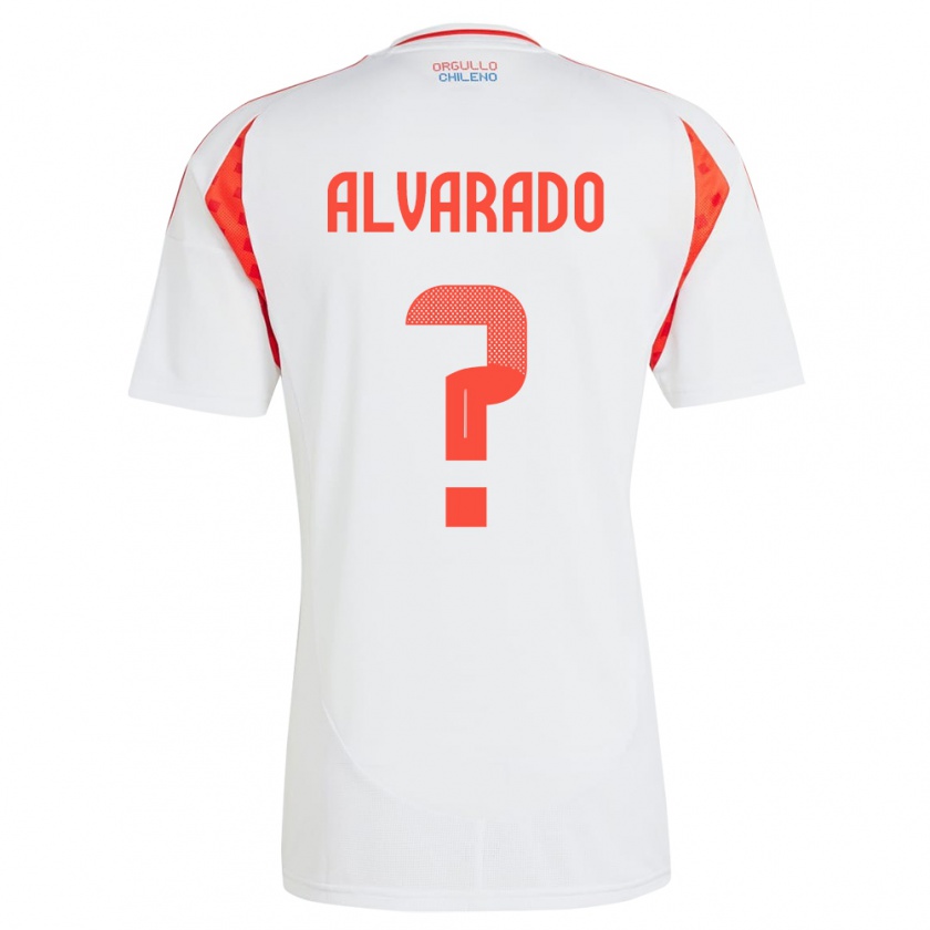 Kandiny Kinder Chile José Alvarado #0 Weiß Auswärtstrikot Trikot 24-26 T-Shirt