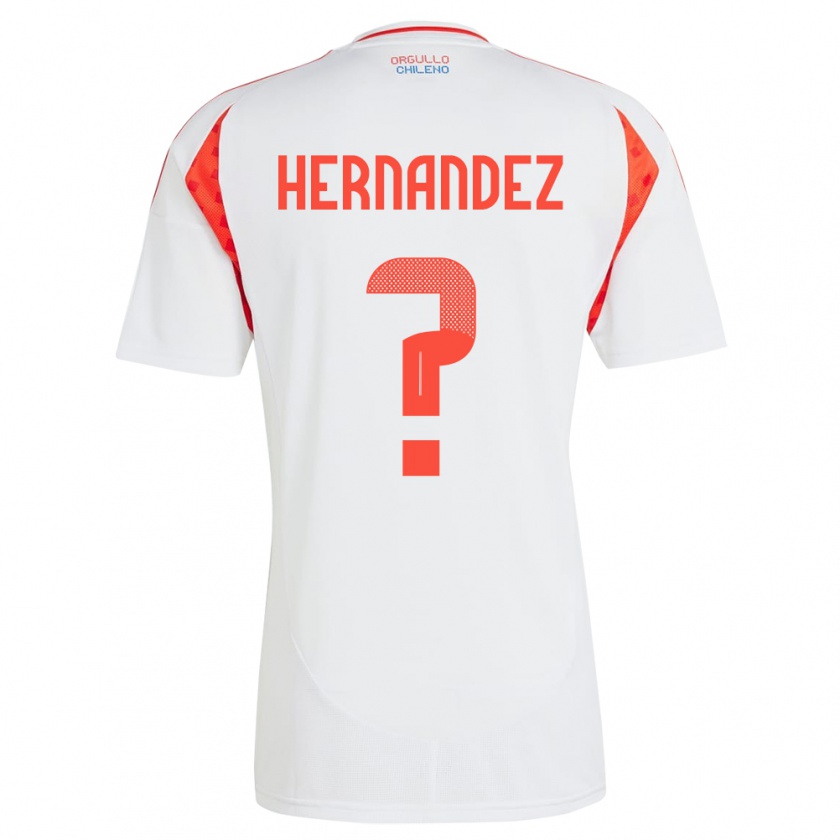 Kandiny Kinder Chile Camilo Hernández #0 Weiß Auswärtstrikot Trikot 24-26 T-Shirt