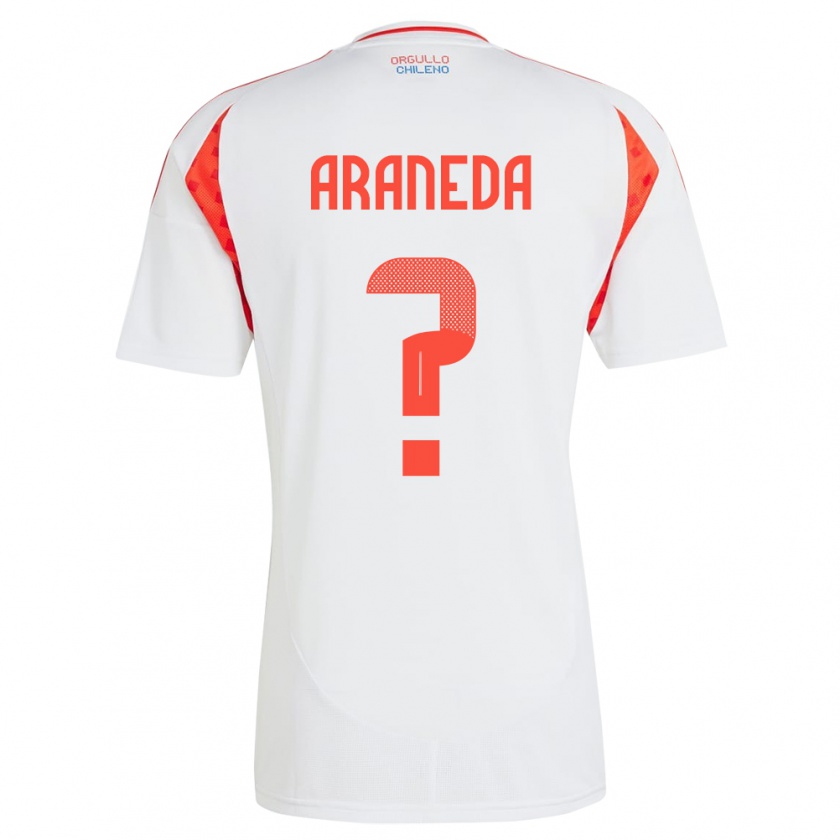 Kandiny Kinder Chile Arantxa Araneda #0 Weiß Auswärtstrikot Trikot 24-26 T-Shirt