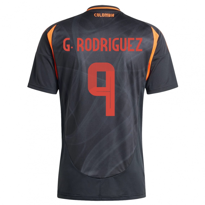 Kandiny Kinder Kolumbien Gabriela Rodríguez #9 Schwarz Auswärtstrikot Trikot 24-26 T-Shirt