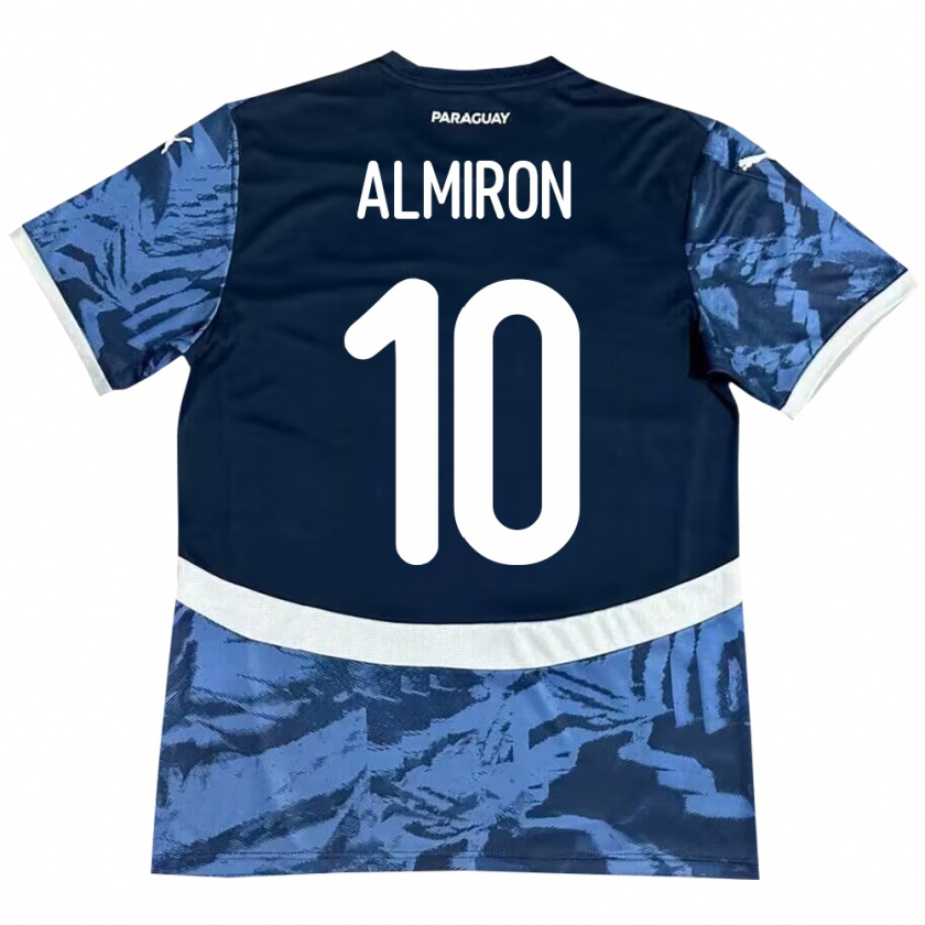 Kandiny Kinder Paraguay Miguel Almirón #10 Blau Auswärtstrikot Trikot 24-26 T-Shirt