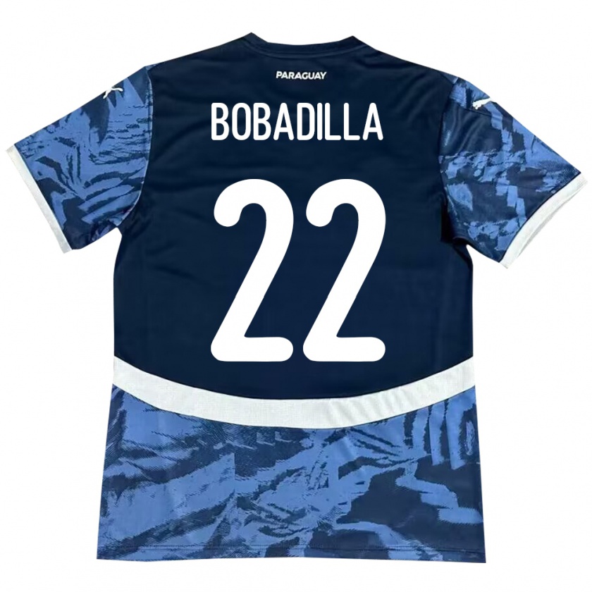 Kandiny Kinder Paraguay Dylan Bobadilla #22 Blau Auswärtstrikot Trikot 24-26 T-Shirt