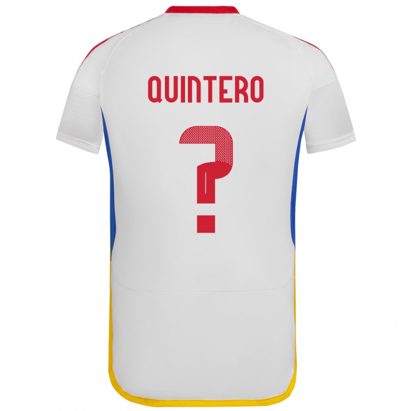 Kandiny Kinder Venezuela Teo Quintero #0 Weiß Auswärtstrikot Trikot 24-26 T-Shirt