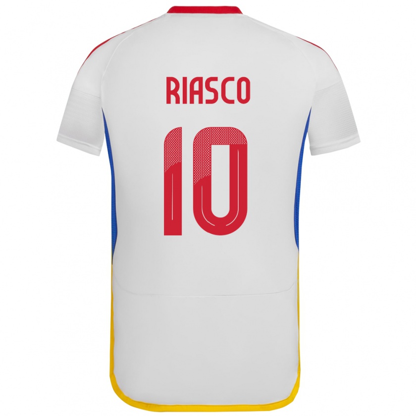 Kandiny Kinder Venezuela José Riasco #10 Weiß Auswärtstrikot Trikot 24-26 T-Shirt