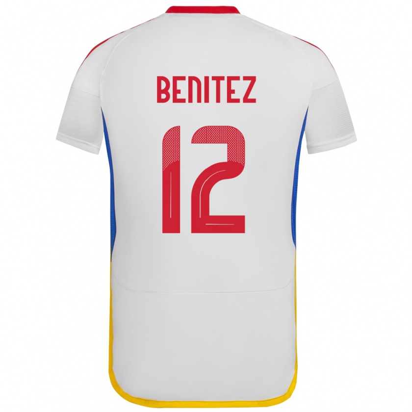 Kandiny Kinder Venezuela Frankarlos Benítez #12 Weiß Auswärtstrikot Trikot 24-26 T-Shirt