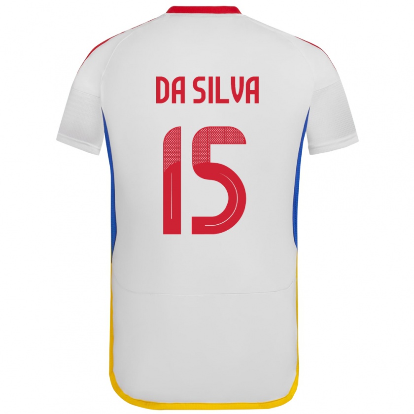 Kandiny Kinder Venezuela Cesar Da Silva #15 Weiß Auswärtstrikot Trikot 24-26 T-Shirt