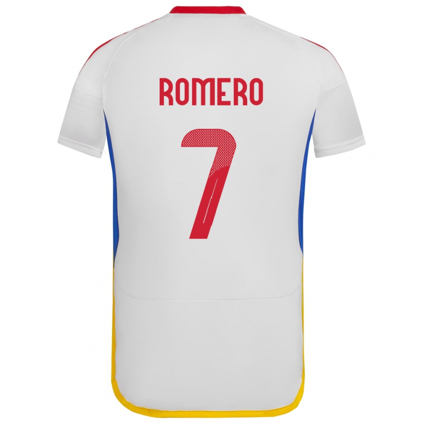 Kandiny Kinder Venezuela Leenhan Romero #7 Weiß Auswärtstrikot Trikot 24-26 T-Shirt