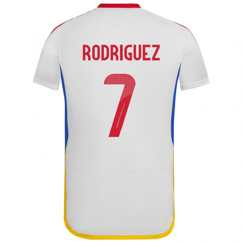 Kandiny Kinder Venezuela Daniuska Rodriguez #7 Weiß Auswärtstrikot Trikot 24-26 T-Shirt