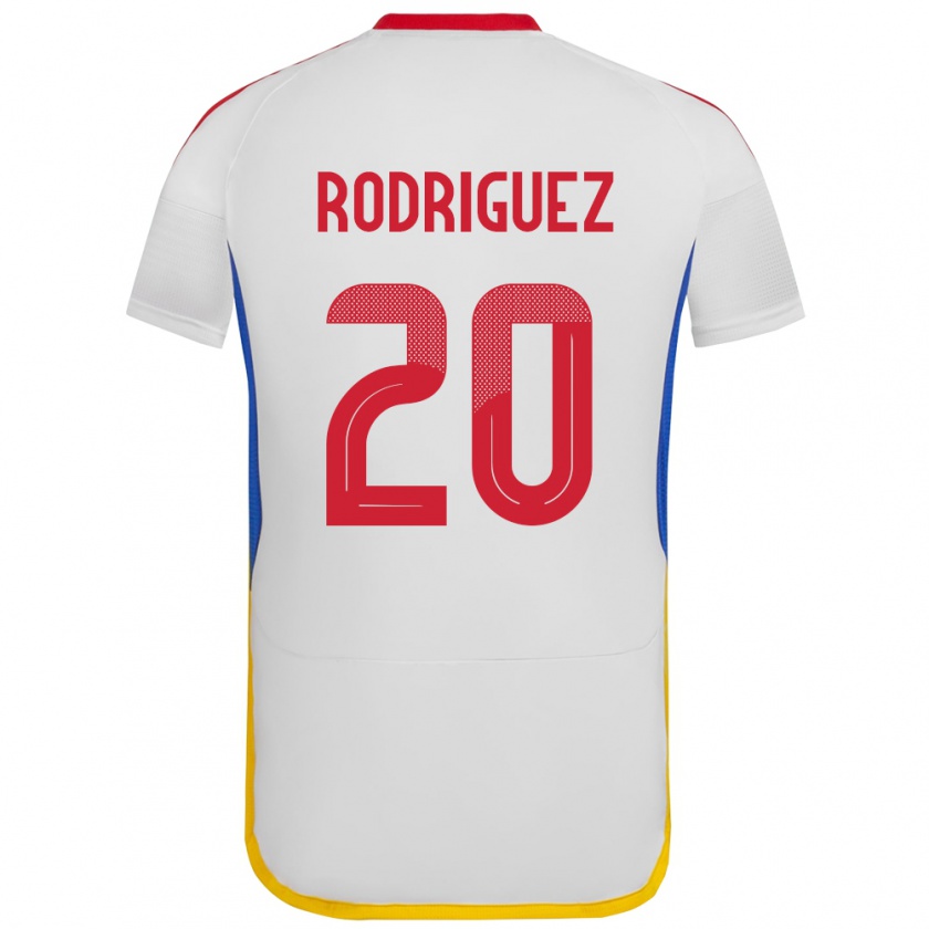 Kandiny Kinder Venezuela Dayana Rodríguez #20 Weiß Auswärtstrikot Trikot 24-26 T-Shirt