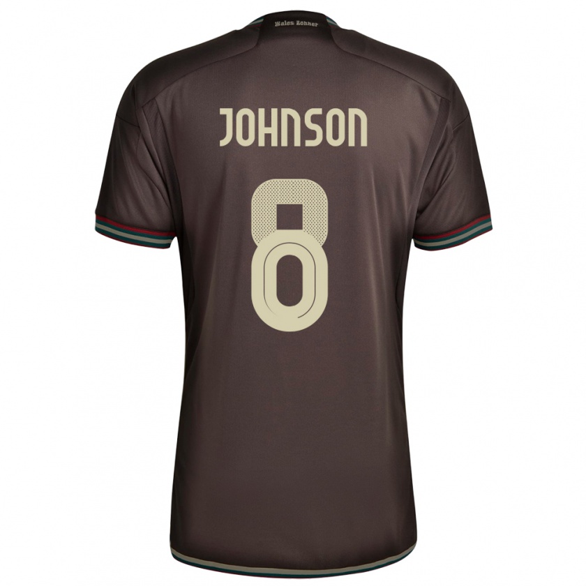 Kandiny Kinder Jamaika Daniel Johnson #8 Nachtbraun Auswärtstrikot Trikot 24-26 T-Shirt