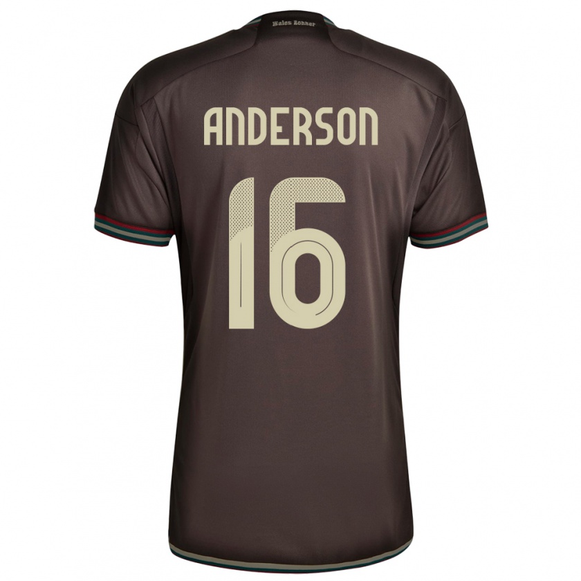 Kandiny Kinder Jamaika Karoy Anderson #16 Nachtbraun Auswärtstrikot Trikot 24-26 T-Shirt