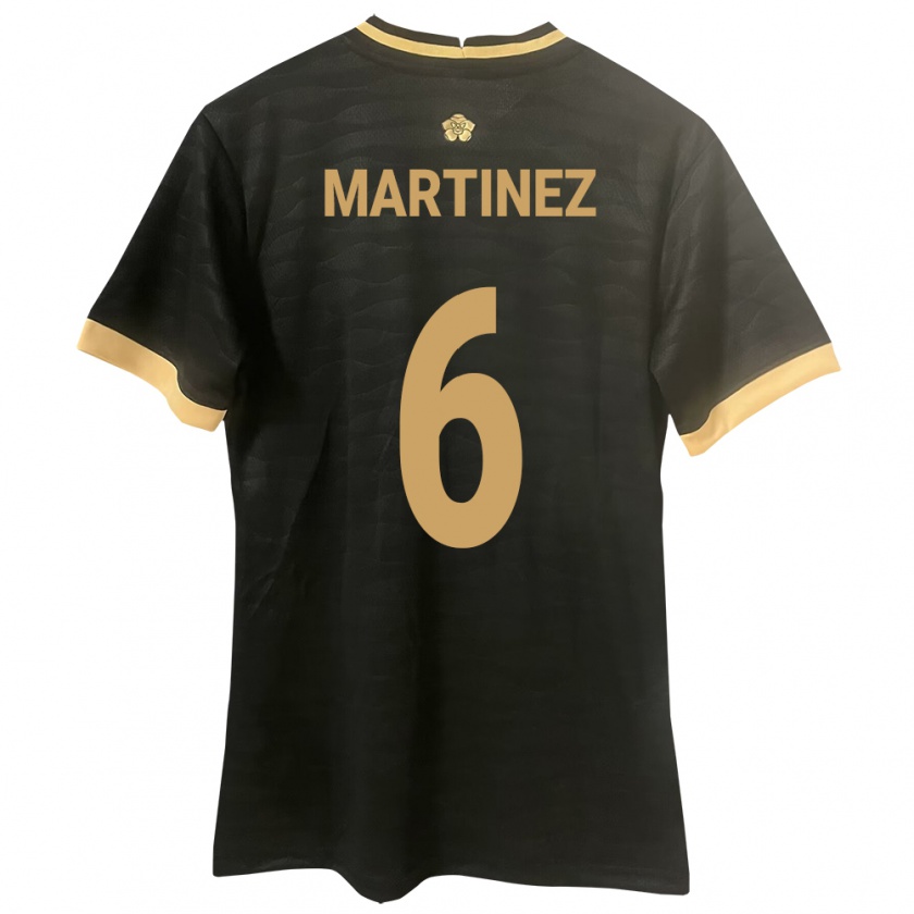 Kandiny Kinder Panama Christian Martínez #6 Schwarz Auswärtstrikot Trikot 24-26 T-Shirt