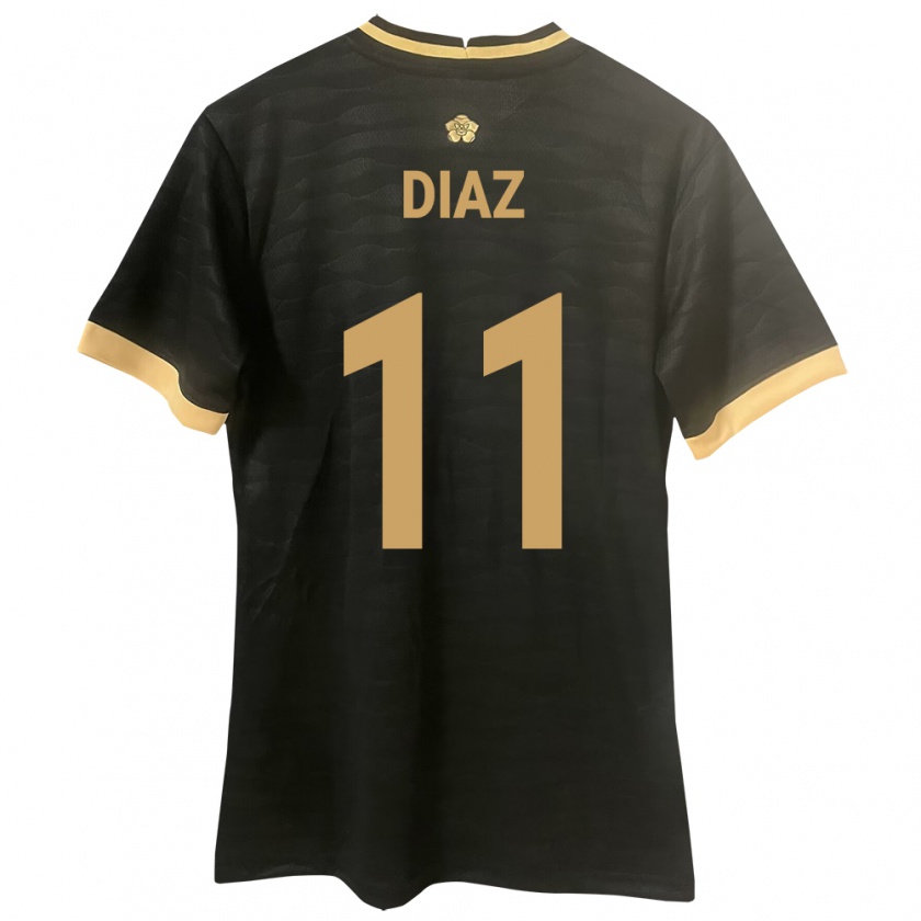 Kandiny Kinder Panama Ismael Díaz #11 Schwarz Auswärtstrikot Trikot 24-26 T-Shirt