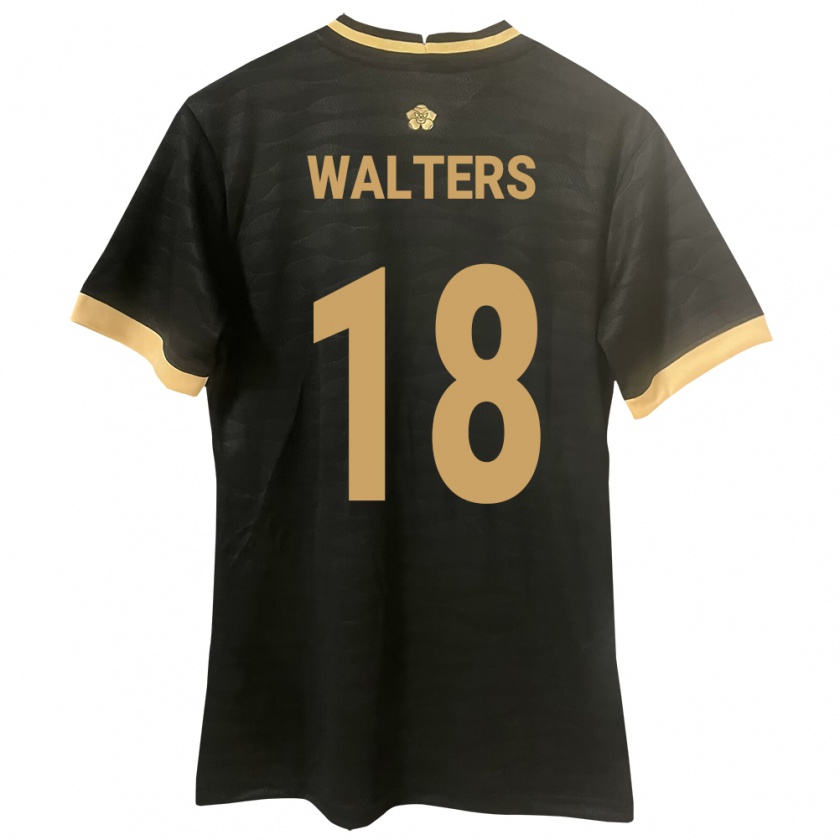 Kandiny Kinder Panama Kairo Walters #18 Schwarz Auswärtstrikot Trikot 24-26 T-Shirt