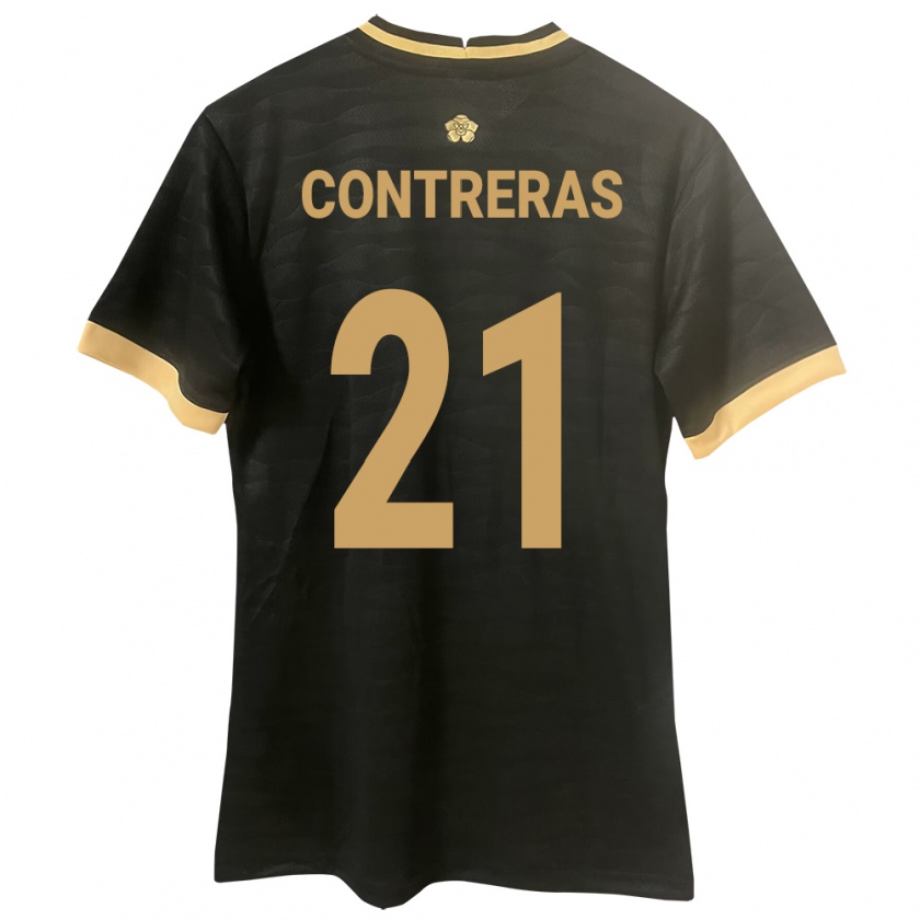 Kandiny Kinder Panama Davis Contreras #21 Schwarz Auswärtstrikot Trikot 24-26 T-Shirt