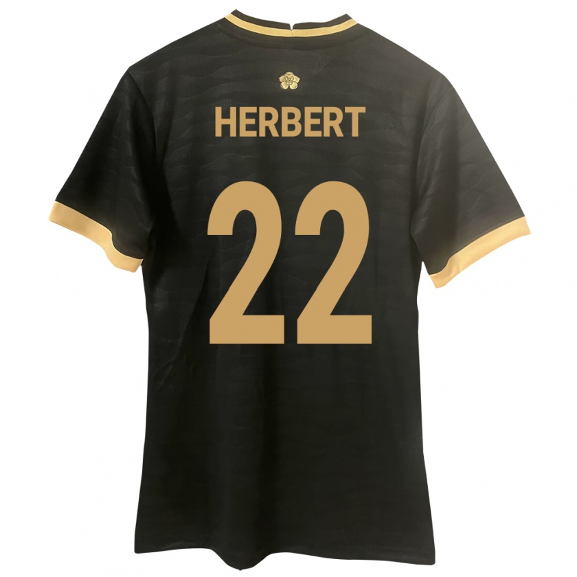 Kandiny Kinder Panama Antony Herbert #22 Schwarz Auswärtstrikot Trikot 24-26 T-Shirt