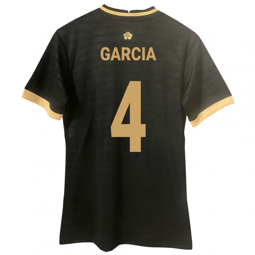 Kandiny Kinder Panama Giancarlos García #4 Schwarz Auswärtstrikot Trikot 24-26 T-Shirt