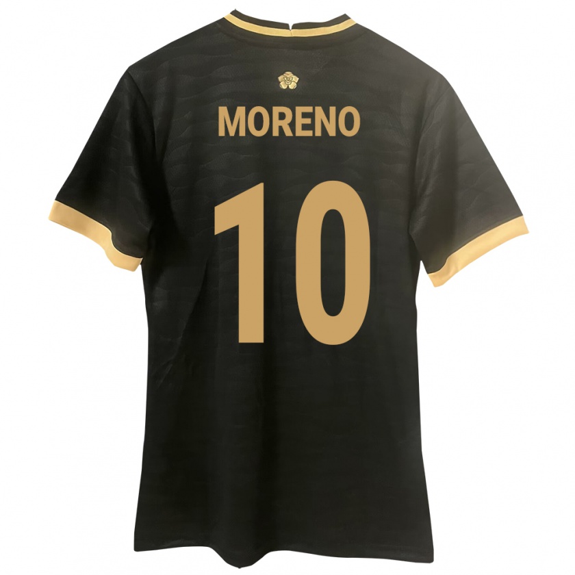 Kandiny Kinder Panama Éric Moreno #10 Schwarz Auswärtstrikot Trikot 24-26 T-Shirt