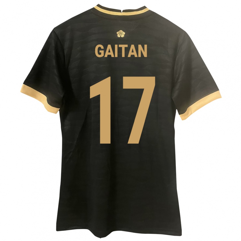 Kandiny Kinder Panama Luis Gaitán #17 Schwarz Auswärtstrikot Trikot 24-26 T-Shirt