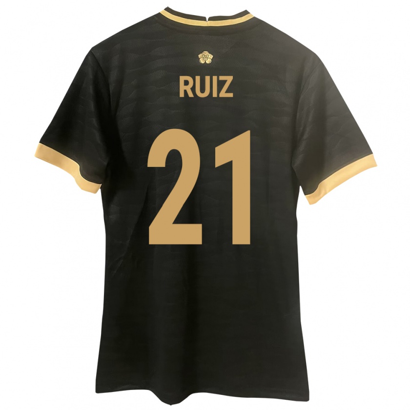 Kandiny Kinder Panama Alberto Ruiz #21 Schwarz Auswärtstrikot Trikot 24-26 T-Shirt