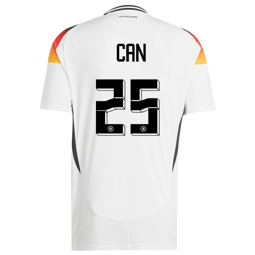 Kandiny Herren Deutschland Emre Can #25 Weiß Heimtrikot Trikot 24-26 T-Shirt